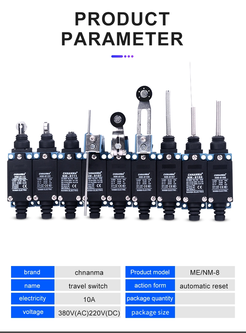 Adjustable Metal Roller Arm Type Limit Switch