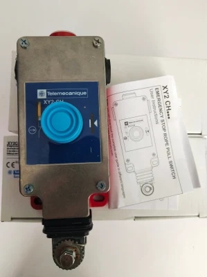 Interruptor de cuerda de paro de emergencia Xy2CH - 1nc+1no - Pulsador con funda de Schneider Electric