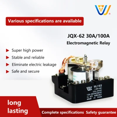 Relé electromagnético Jqx-62f Relé protector de sobrecarga del compresor 12VDC 110V para máquina herramienta y equipo de control eléctrico Reductor de velocidad